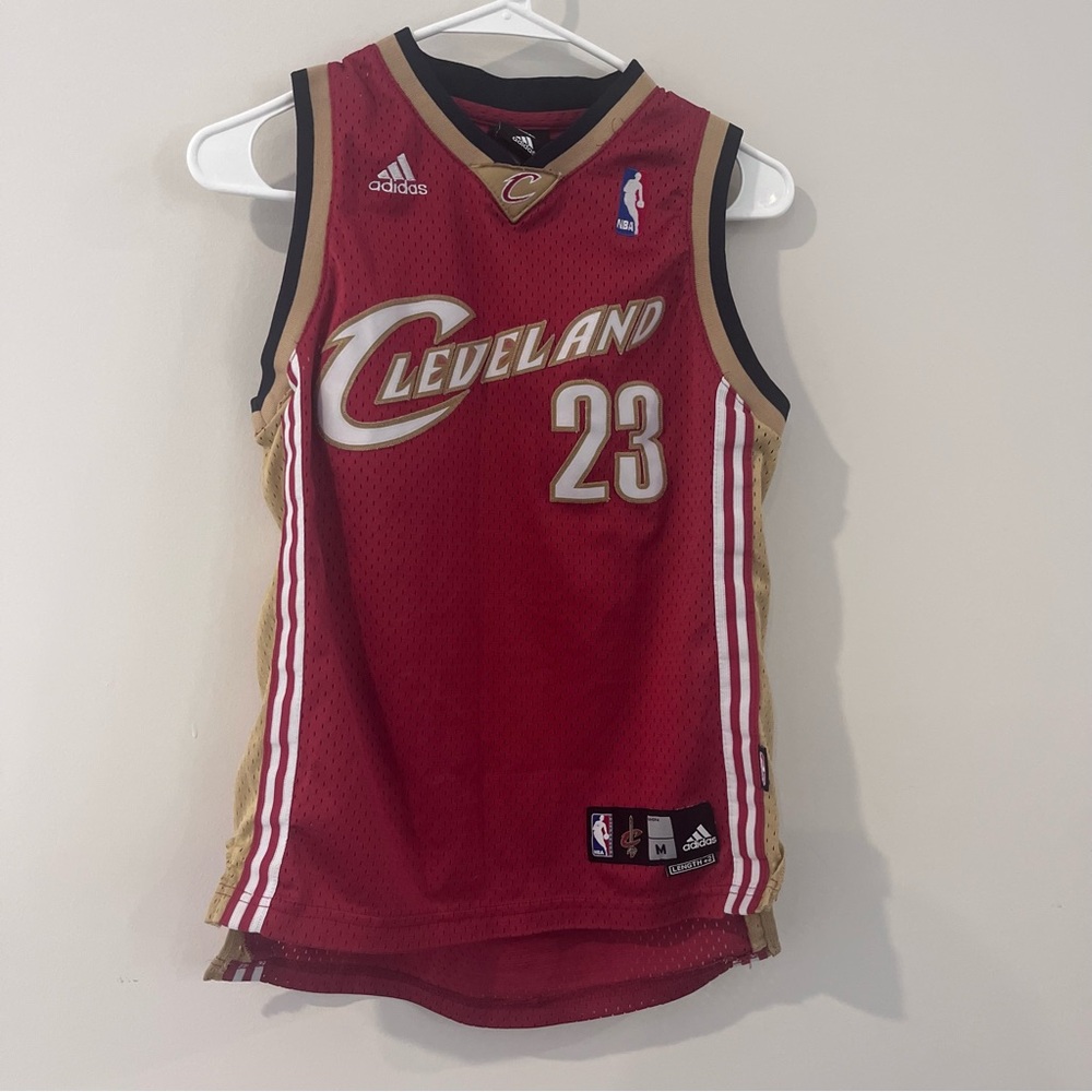 Vintage Adidas Youth LeBron James Jersey Cleveland Cavaliers Medium 10-12